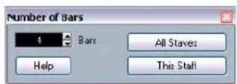 STEINBERG Cubase Studio 5 - Using the Number of Bars dialog - 1
