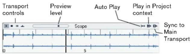 STEINBERG Cubase Studio 5 - Previewing files in the Scope section - 2