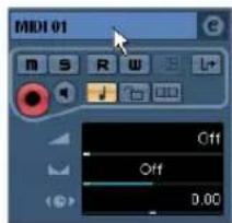 STEINBERG Cubase Studio 5 - Setting the MIDI input in the Inspector - 1