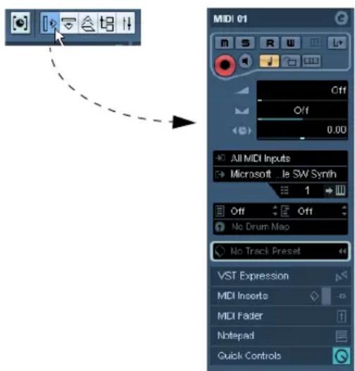 STEINBERG Cubase Studio 5 - The Inspector – General handling - 1