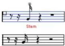 STEINBERG Cubase Studio 5 - Resetting stem length and beam slants - 1