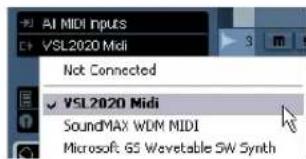 STEINBERG Cubase Studio 5 - Setting the MIDI channel and output - 1