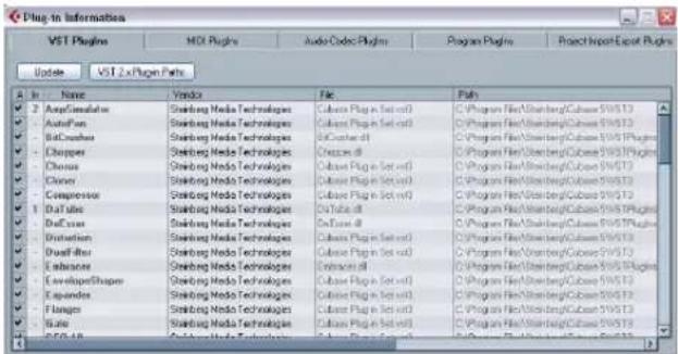 STEINBERG Cubase Studio 5 - The Plug-in Information window - 1