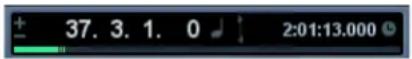 STEINBERG Cubase Studio 5 - About the Transport panel display formats - 1