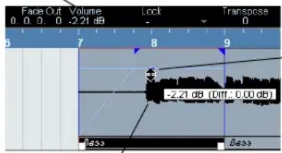 STEINBERG Cubase Studio 5 - About the volume handle - 1