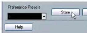 STEINBERG Cubase Studio 5 - Saving a preference preset - 1