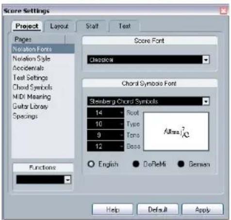 STEINBERG Cubase Studio 5 - Global chord settings - 2