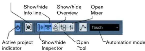 STEINBERG Cubase Studio 5 - The toolbar - 1