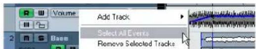 STEINBERG Cubase Studio 5 - Selecting automation events - 2