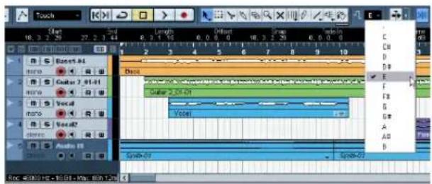 STEINBERG Cubase Studio 5 - If the events already contain root key information - 1