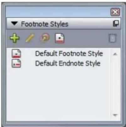 QUARK XPress 2015 - Footnote Styles palette - 1