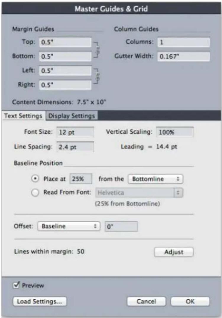 QUARK XPress 2015 - Configuring a master page grid - 1