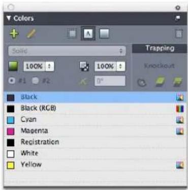 QUARK XPress 2015 - Colors palette - 1