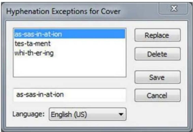 QUARK XPress 2015 - Specifying hyphenation exceptions - 1