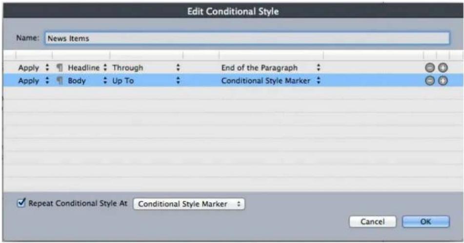 QUARK XPress 2015 - Using conditional style markers - 1
