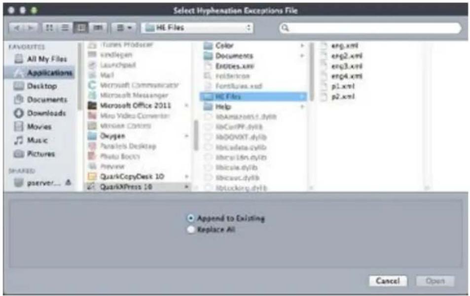 QUARK XPress 2015 - Importing hyphenation exception files - 1