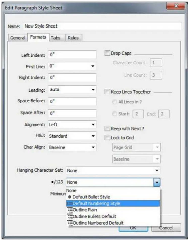 QUARK XPress 2015 - Bullets, numbering, outlines, and style sheets - 1