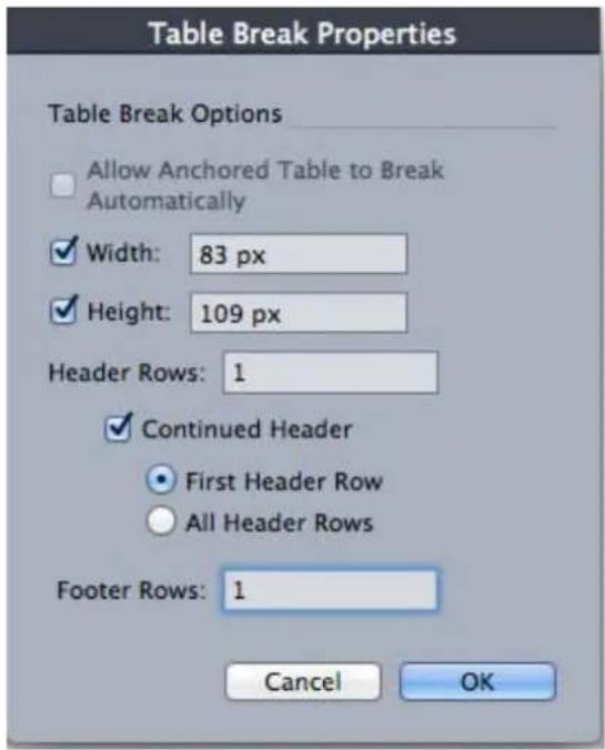 QUARK XPress 2015 - Breaking a table manually - 1