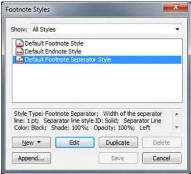 QUARK XPress 2015 - Footnote separators - 1