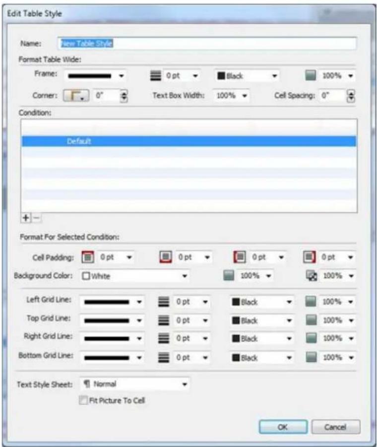 QUARK XPress 2015 - Table styles - 1