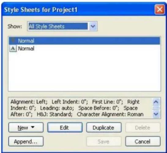 QUARK XPress 2015 - Creating and editing paragraph style sheets - 1