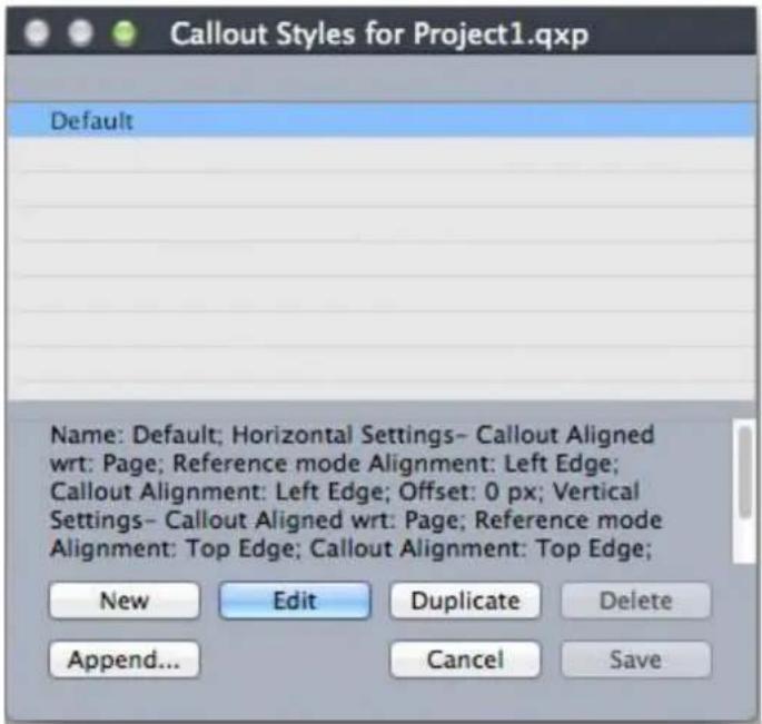 QUARK XPress 2015 - Working with callout styles - 1