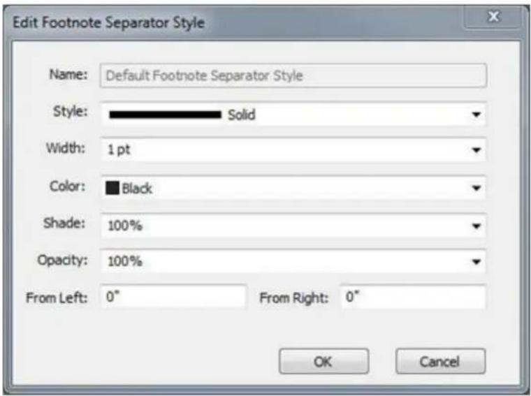 QUARK XPress 2015 - Footnote separators - 2