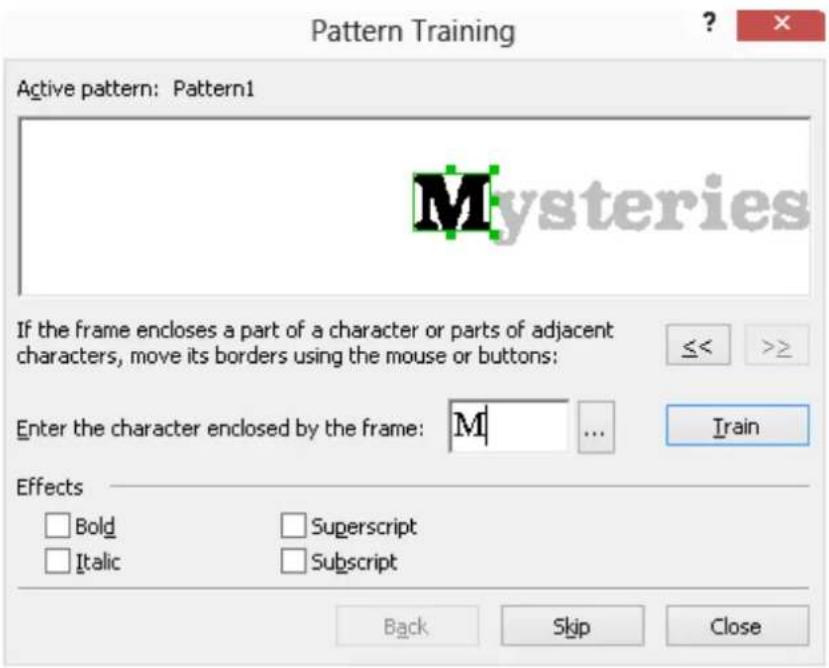 ABBYY FineReader 12.0 - Creating and training a user pattern - 1