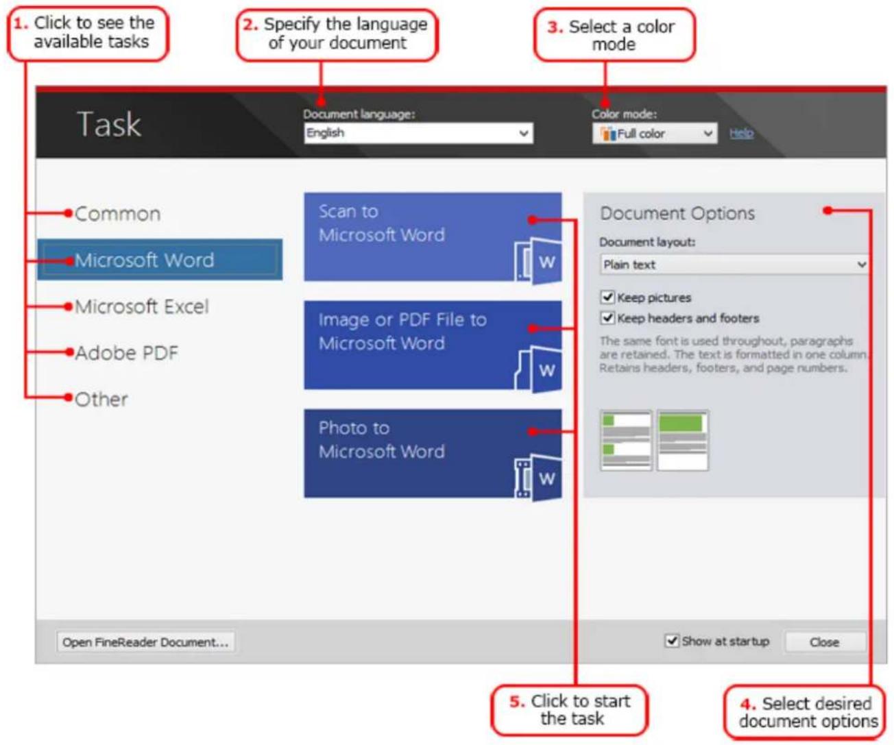 ABBYY FineReader 12.0 - Built-in automated tasks - 1