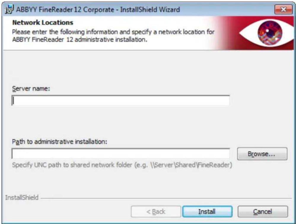 ABBYY FineReader 12.0 Corporate Edition - Creating an administrative installation point - 1