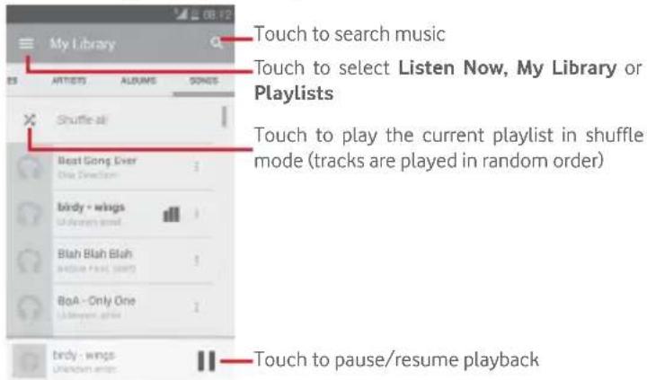 Vodafone Smart First 6 - Playing music - 1