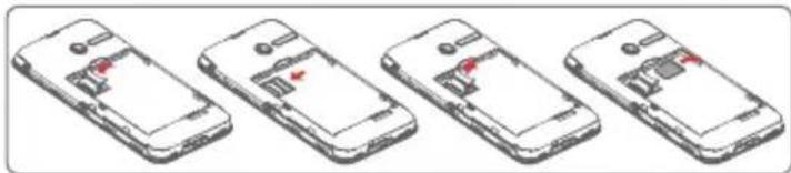 Vodafone Smart First 6 - Inserting or removing the microSD card - 1