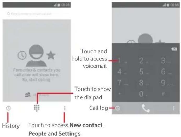 Vodafone Smart First 6 - Placing a call - 1