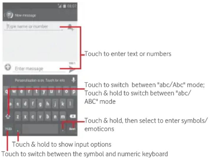 Vodafone Smart First 6 - Adjust the onscreen keyboard orientation - 1