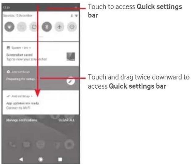 Vodafone Smart N10 - Notification panel - 1