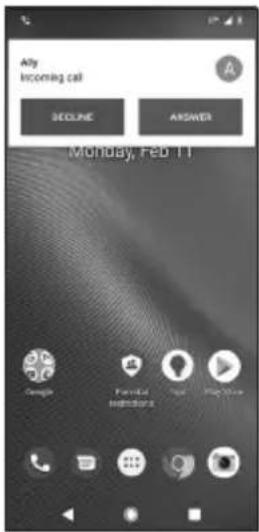 Vodafone Smart N10 - Answering or rejecting a call - 2