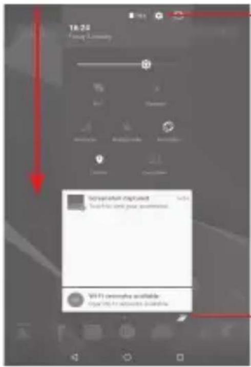 Vodafone Tab Prime 6 - Notification panel & Quick setting panel - 1