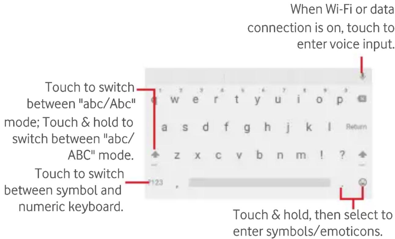 Vodafone Tab Prime 6 - Android keyboard - 1