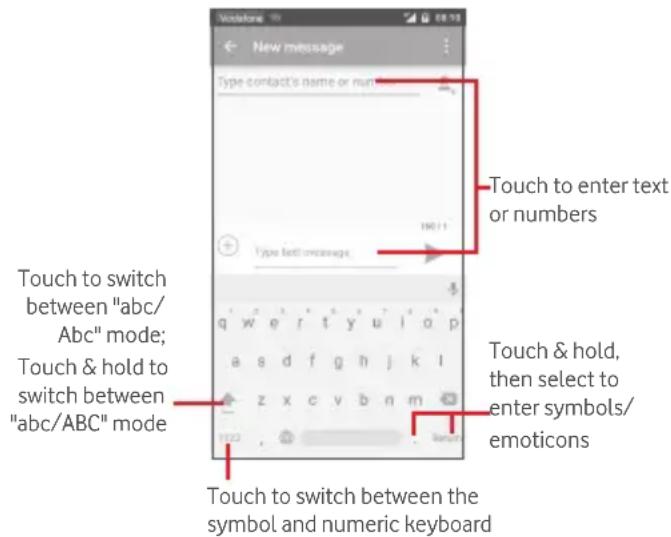 Vodafone Smart Prime 6 - Android keyboard - 1