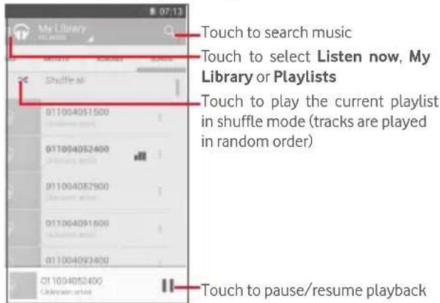 Vodafone Smart Prime 6 - Playing music - 1