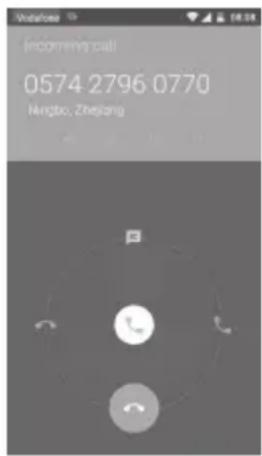 Vodafone Smart Prime 6 - Answering or rejecting a call - 1