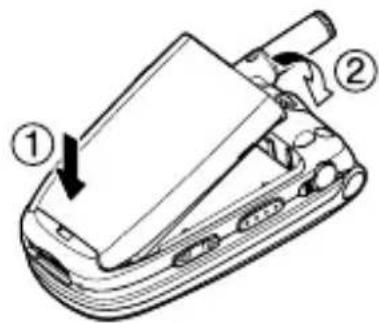 Diagram of a mobile phone with labeled parts and directional arrows indicating movement or change.