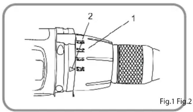 BLAUPUNKT BP6310C - Einstellungen für Schrauben, Bohren und Hammerbohren - 1
