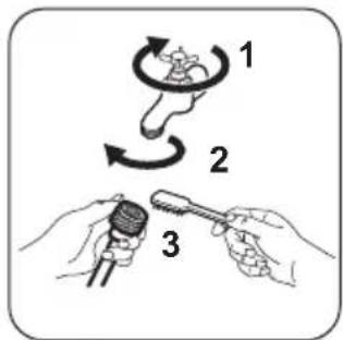 ZANUSSI ZWF 580E - CLEANING THE INLET HOSE AND THE VALVE FILTER - 1