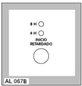 ZANUSSI FA 1055 E - OPTIONAL! Select, if required, "8H/4H INICIO RETARDADO" option button - 1