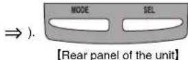Sunpak PZ42X - Setup Press the MODE button to switch the setting modes. - 1