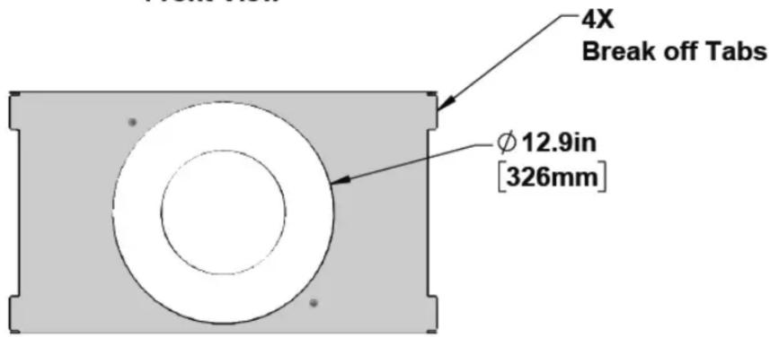 4X Break off Tabs Ø 12.9in [326mm]