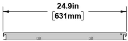 24.9in [631mm]