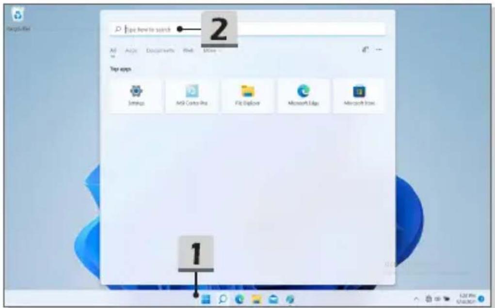 View Help to search 2 Top apps Settings Add Content File Explorer Microsoft Edge Microsoft Icon 1