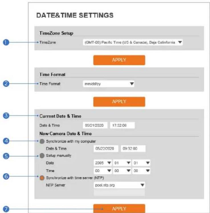 Digital Watchdog MegaPix DWC-MB75WI4T - Setup - System Setup Date & Time Settings - 1